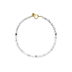 Колье из бусин камня ( white howlite )