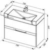 Aquanet 183364 Компл.3 - Тумба Виго 80 цв.сине-серый RAL-7031 (183364)