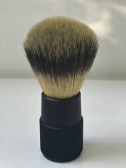 Помазок для бритья синтетика метал ручка темная