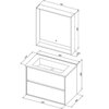Aquanet 339967 Тумба Милан 85 цв. белый глянец (339967)