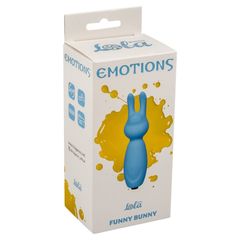 Голубой мини-вибратор Emotions Funny Bunny - 