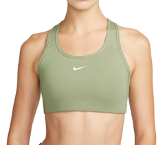 Бюстгальтер спортивный Nike Swoosh Bra Pad - oil green/white