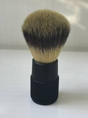 Помазок для бритья синтетика метал ручка темная