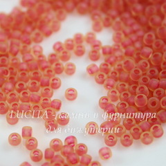 0241F Бисер японский TOHO 11/0, окрашен изнутри - радужный матовый св.топаз/лиловый