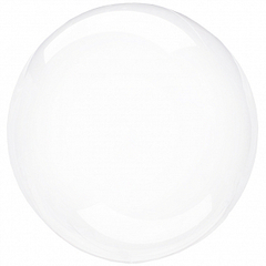 К Deco Bubble (Бабл), 10''/20 см, Прозрачный, Плоский, 5 шт. (В черной упаковке)