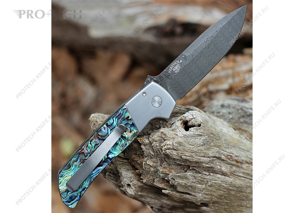 Нож Pro-Tech Terzuola ATCF Custom Abalone Damascus - фотография 