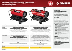 ЗУБР 35 кВт, дизельная тепловая пушка, прямой нагрев (ДП-К8-35)