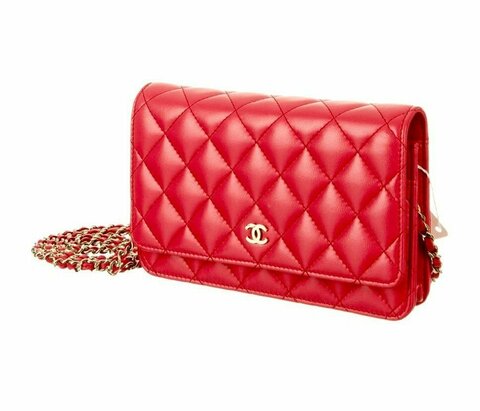 Сумка-кошелек Chanel Wallet On A Chain красный