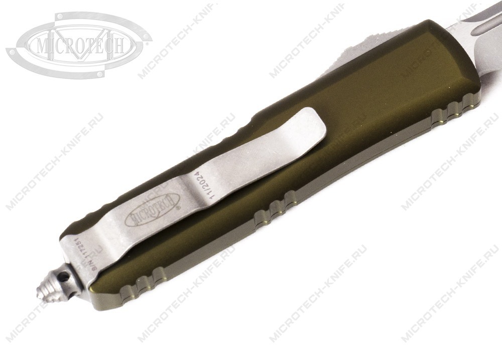 Нож Microtech UTX-85 233-10APOD Tanto Green Stonewash - фотография 
