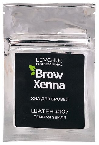 Хна для бровей BrowXenna Шатен #107, Темная земля, (саше-рефилл), 6 г, 1 шт