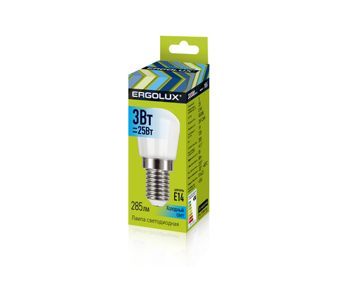 Лампа Светодиодная Ergolux LED-T26-3W-E14-4K