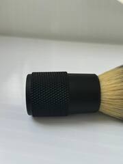 Помазок для бритья синтетика метал ручка темная