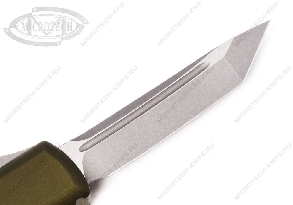 Нож Microtech UTX-85 233-10APOD Tanto Green Stonewash - фотография 