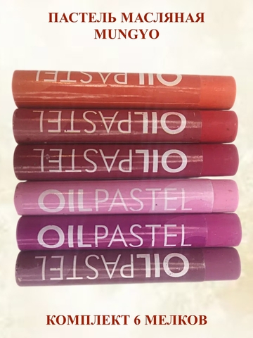 Пастель художественная масляная MUNGYO Oil Pastels Набор №2 (6шт)