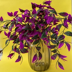 №2 Ампельное растение, зелень искусственная свисающая, сиреневая, 46 см, набор 2 шт.