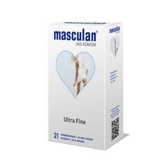 Masculan Ultra Fine – особо тонкие презервативы с лубрикантом, 21 шт., Германия