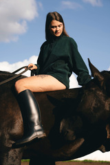 Свитшот с воротником на кнопках из футера барашек в 2 цветах