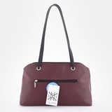 Сумка Саломея 620 гладкий бордо + черный