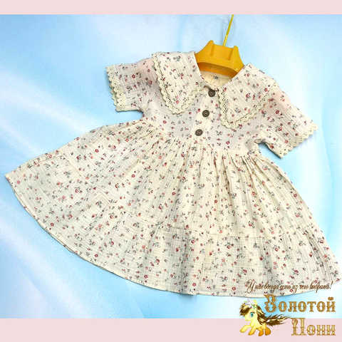 Платье хл/муслин д (3-6) 260106-L1101