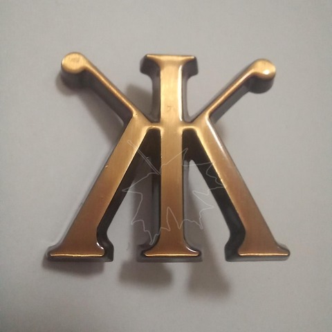 Бронзовая буква Ж на памятник высотой 3см, Caggiati