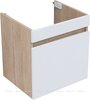 Aquanet 345350 Тумба с раковиной Оптима 50 цв. дуб светлый/белый сатин (345350)