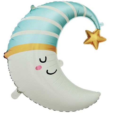 К Фигура, Месяц спящий, Голубой, 28''/71 см, 1 шт. (В упаковке)