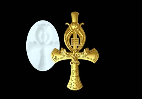 Силиконовый молд № 3049 Крест Египетский Анкх