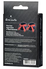 Erolanta Пэстисы круглые, черно-красные с бантом, оборот коробки