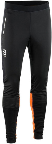 Элитные утеплённые тайтсы Bjorn Daehlie Tights Winter Windstopper Black мужские