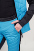 Премиальные брюки для лыж и зимнего бега Nordski Hybrid Warm Light Blue/Black мужские