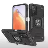 Противоударный чехол Strong Armour Case с кольцом для Xiaomi Redmi Note 11 Pro (версия Global) (Черный)