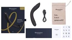 Темно-серый стимулятор G-точки Womanizer OG c технологией Pleasure Air и вибрацией - 17,7 см. - 