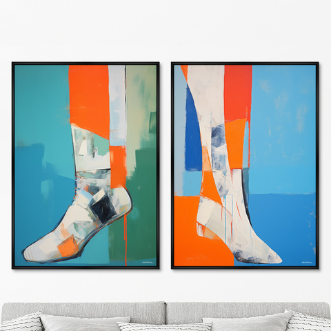 ArtNoMore - Набор из 2-х репродукций картин на холсте The Shoes, 2024г.