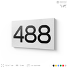 Номер на дверь 488, табличка на дверь для офиса, квартиры, кабинета, аудитории, склада, белая 120х70 мм, Айдентика Технолоджи