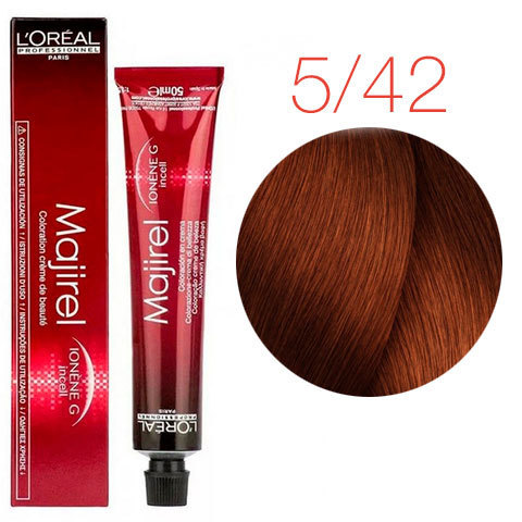 L'Oreal Professionnel Majirel 5.42 (Светлый шатен медный красное дерево) - Краска для волос