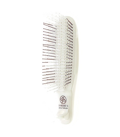 Расческа Scalp Brush Com (белая, мягкая щетина)