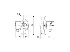 Циркуляционный насос Grundfos UPS 32-60 180 с гайками (96281496)