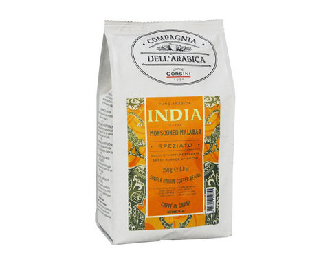 купить Кофе в зернах Compagnia Dell`Arabica India Monsooned Malabar, 250 г