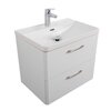 BelBagno DUE-600-2C-SO-BL-P DUE База под раковину подвесная с двумя выкатными ящиками, Bianco Lucido, 600x422x500, DUE-600-2C-SO-BL-P