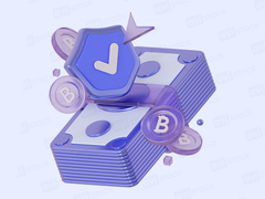 Купить 3D Иллюстрацию Защиты Денег и Биткоина