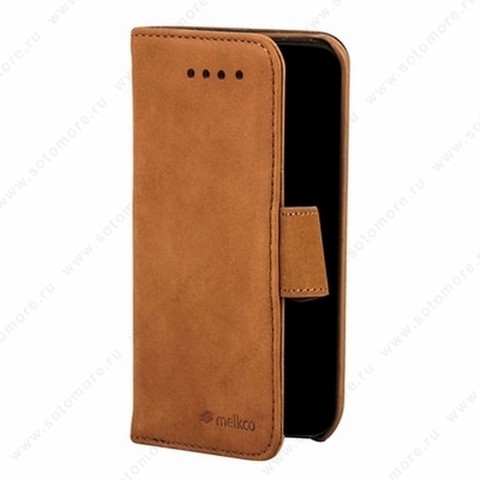 Чехол-книжка Melkco для iPhone SE/ 5s/ 5C/ 5 Leather Case Wallet Book Type (Classic Vintage Brown)