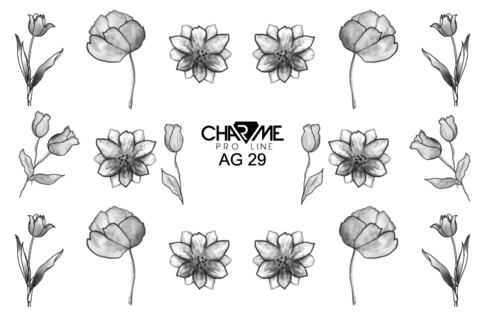 Слайдер аэрография AG 29 black цветы (Charme)