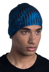 Элитная Тёплая двухсторонняя шапка с флисом BUFF® Microfiber & Polar Reversible Zoom Blue