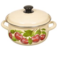 Кастрюля сталь, эмал, 3 л, с крыш, Керчь, 61904-122/6, в асс