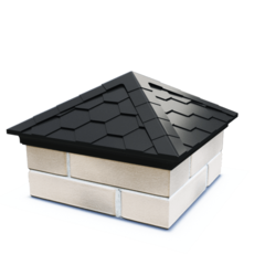 Колпак для забора EVEREST Черный (1,5 х 1,5)