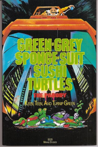 Green-Grey Sponge-Suit Sushi Turtles