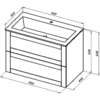 Aquanet 323185 Тумба с раковиной Терра 90 цв.белый матовый (323185)
