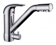 Aquanet AF777-44С AF777-44С Aquanet Kitchen Смес. для кухни,картр. SEDAL 40мм,доп.изл. для питьевой воды,хром (261840) фото