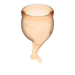 Набор оранжевых менструальных чаш Feel secure Menstrual Cup - 