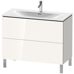 Duravit L-Cube Тумба напольная под раковину # 234410, 2 ящика, 704x1020x481мм, цвет White High Gloss LC659802222 фото